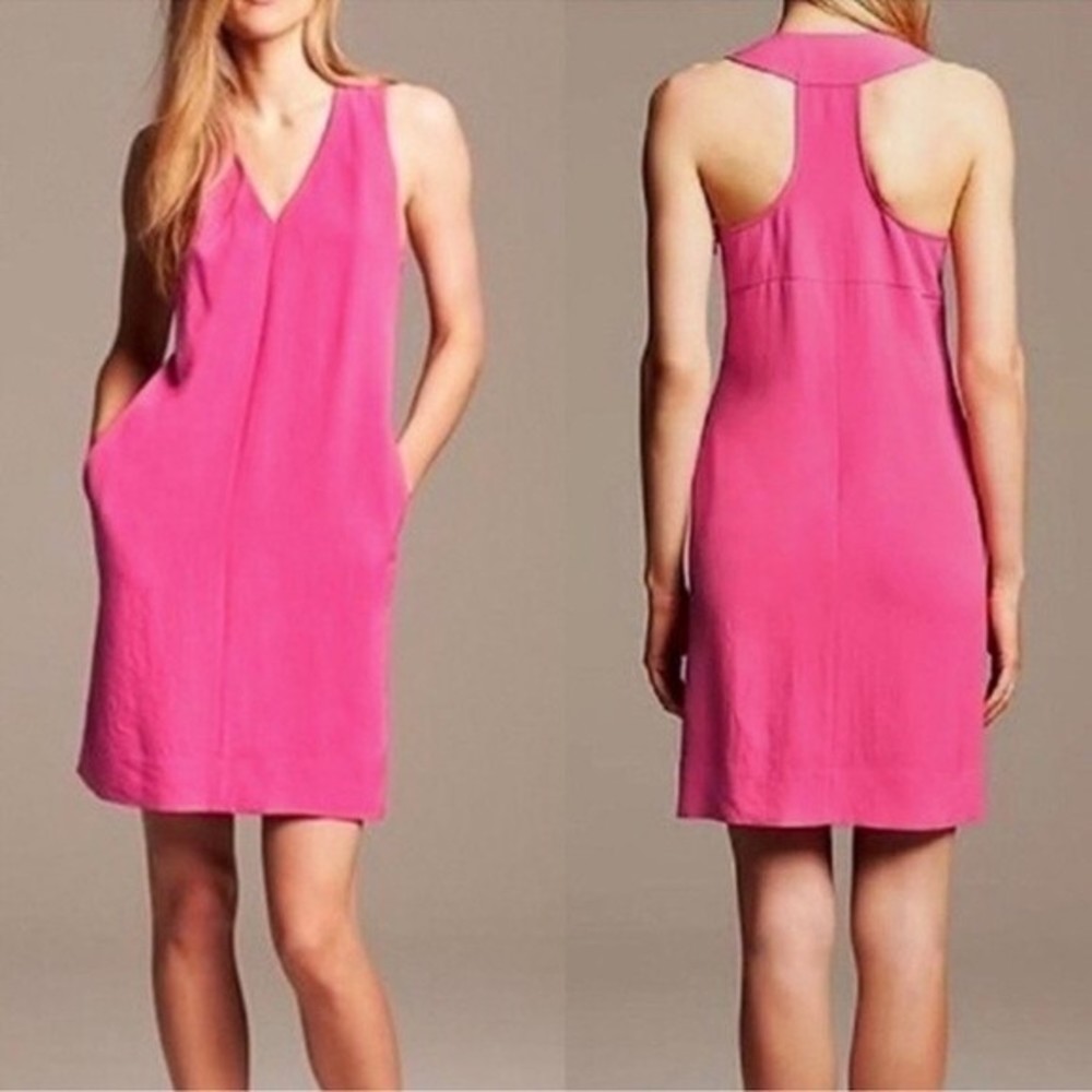 Banana Republic | T-Back Shift Dress | Barbie Pink | Size 2